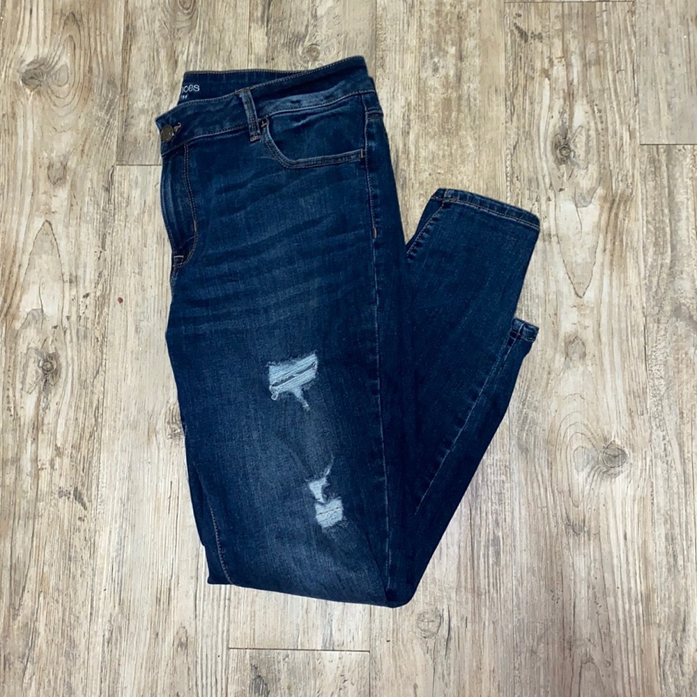 Maurices Mid Rise Distressed Jeans